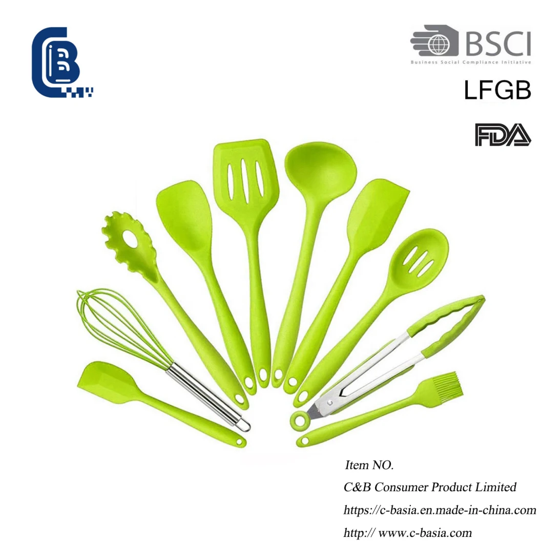 10PCS Silicone Kitchen Utensils, Cooking Gadget, Kitchen Accessories, Cookware Set, Kitchenware