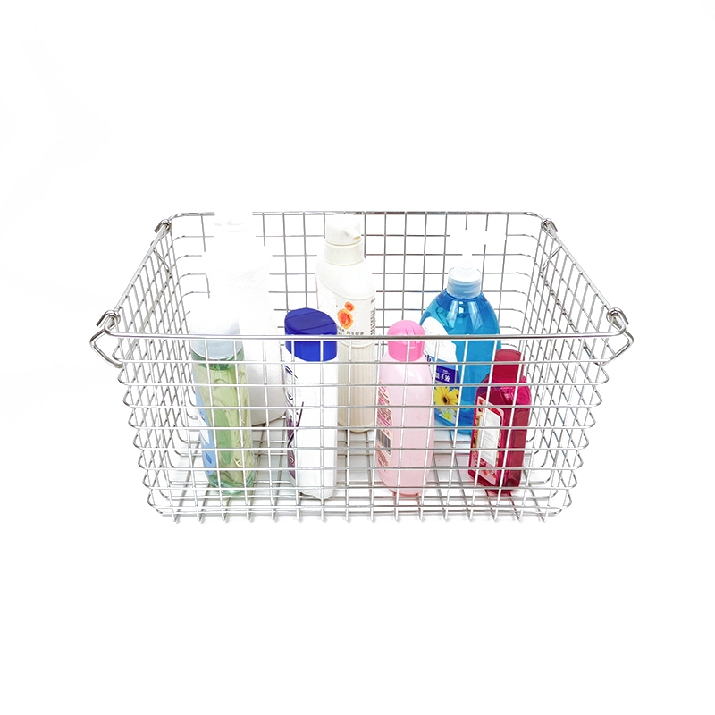 Stainless Steel Kitchen Wire Mesh Organizer Stackable Fruit Storage Basket with Handle