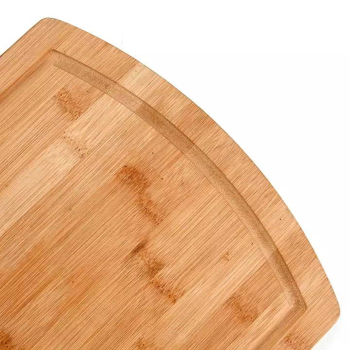 Extra Large Natural Oval Bamboo Cutting Board with Juice Grooves for Kitchenware